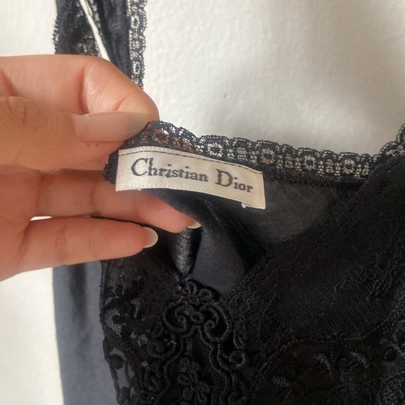 Vintage Christian Dior Lace Tank Top - Picture 5 of 7